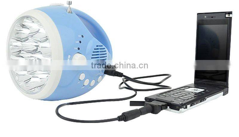 Flashlight dynamo crank torch mini radio led flashlight emergency tool