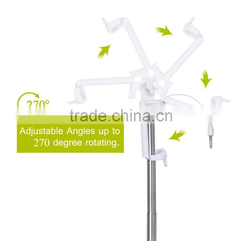 Wholesale extendable bluetooth selfie stick handheld mini monopod self stick for iPhone Samsung