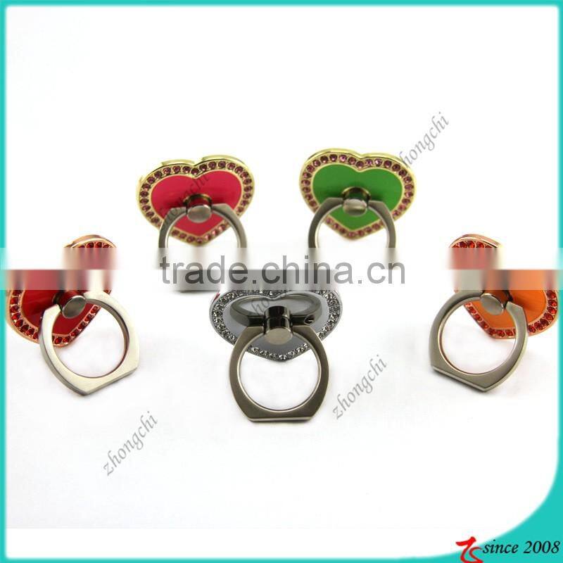 Fashion Enamel Rhinestone 360 Degree Rotation Sticky Finger Ring Holder For Smartphone Ring Holder Stand Wholesale