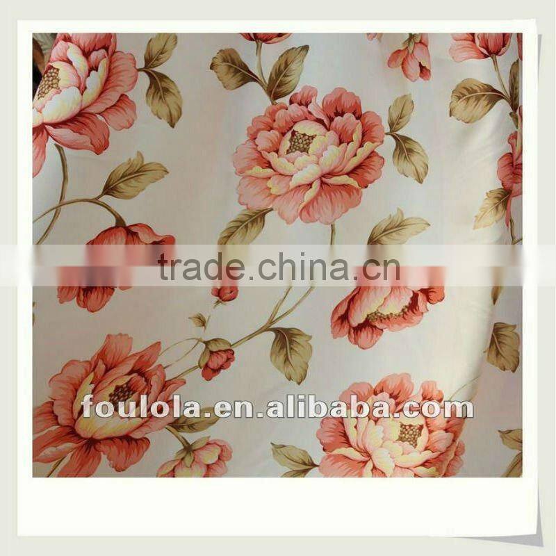 100% Polyester Yarn Printed Anti-fire Curtain Fabric