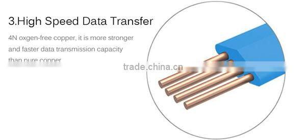 Zinc Alloy USB Data Charger Cable Cord Line for iPhone 6S 5S 5 6 Plus i Pad iPod