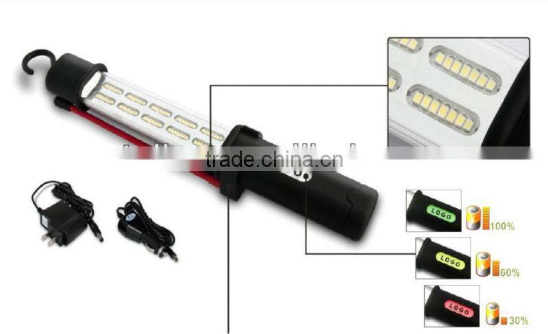 70 SMD LED waterproof work light (rechargeable Li-ion battery)