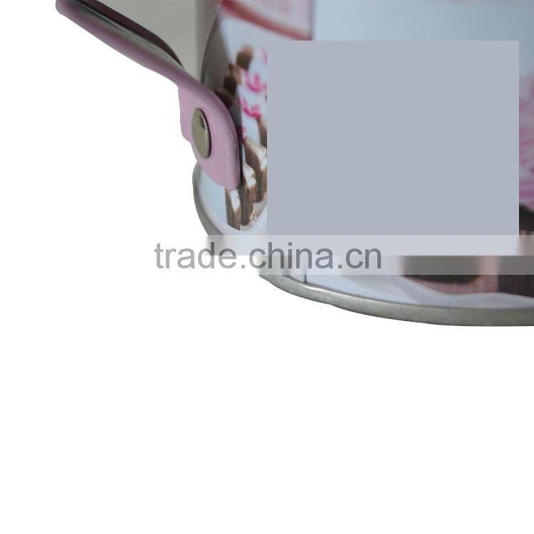 storage metal tin box with handle