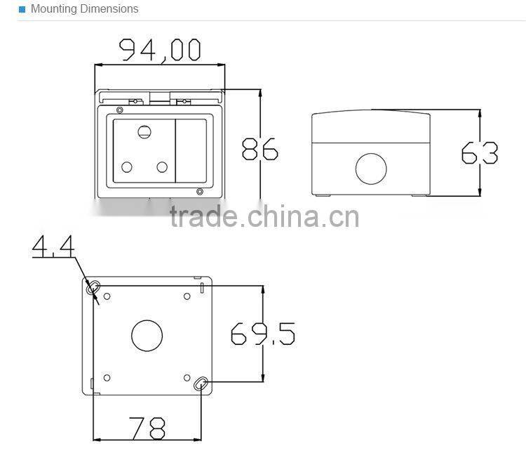 Outdoor Waterproof Switcher And Socket On Off Switch Waterproof(SP-SAS)