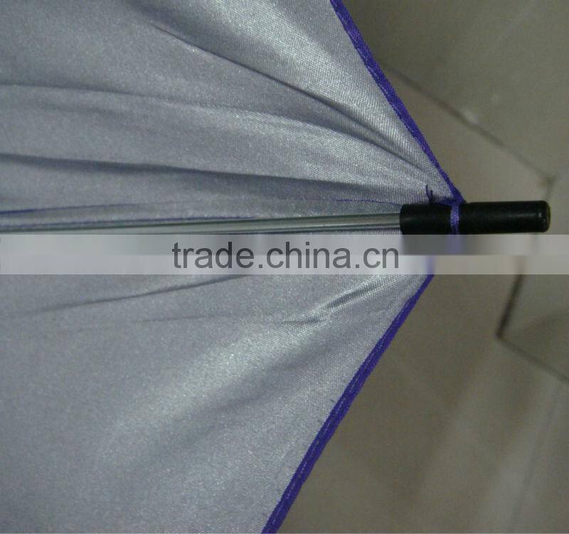 22"16k watermark printing umbrella,walking stick rain umbrella,crutch umbrella