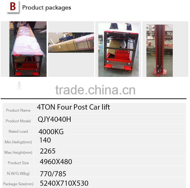 Torin Bigred high strength reliable hydraulic drive four car lift