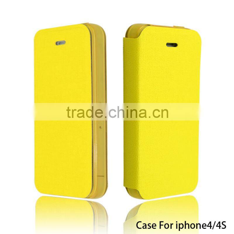 High quality custom leather phone cases for iphone 4 mobile phone