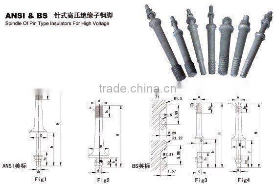 steel pin/steel spindle for pin insulator