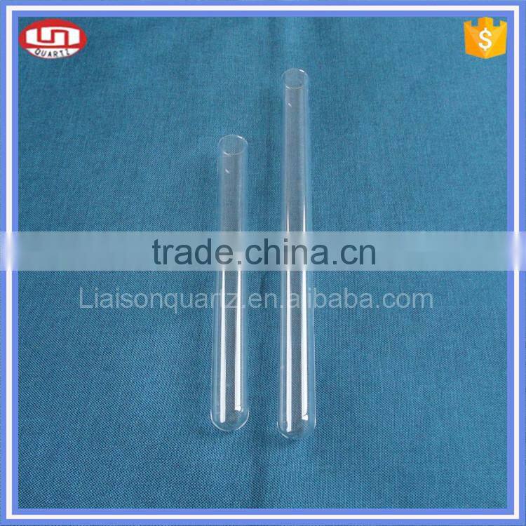 Clear heat resistant quartz glass test tube