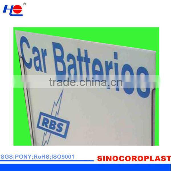 fade resistance and eco-friendly polypropylene corrugated uv stabilized signboard