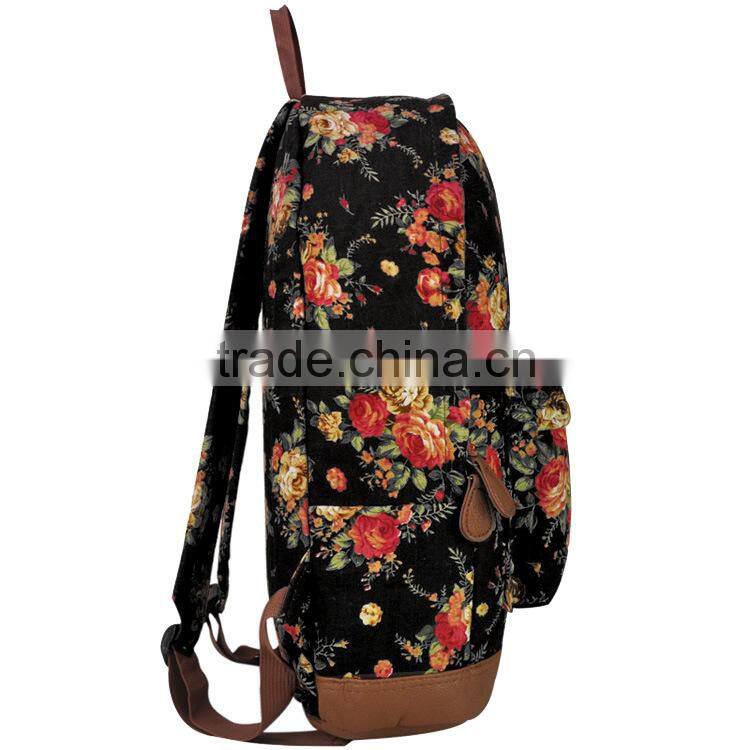 Rucksack Bag School Bag Shoulder Bag Bookbag Girl Floral Backpack