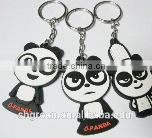 Simple 3D PVC rubber keychain for advertisement