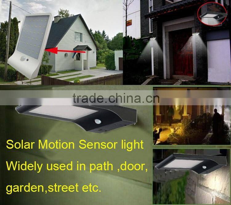 CE RoHS IP65 waterproof battery power motion sensor solar garden led light