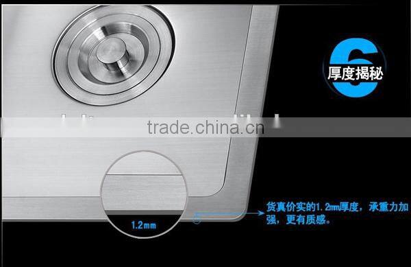 Handmade Square Kitchen Sink High Quality_Sinlg Stainless Steel Kitchen Sink_Cheap Kitchen Sink 600*430mm