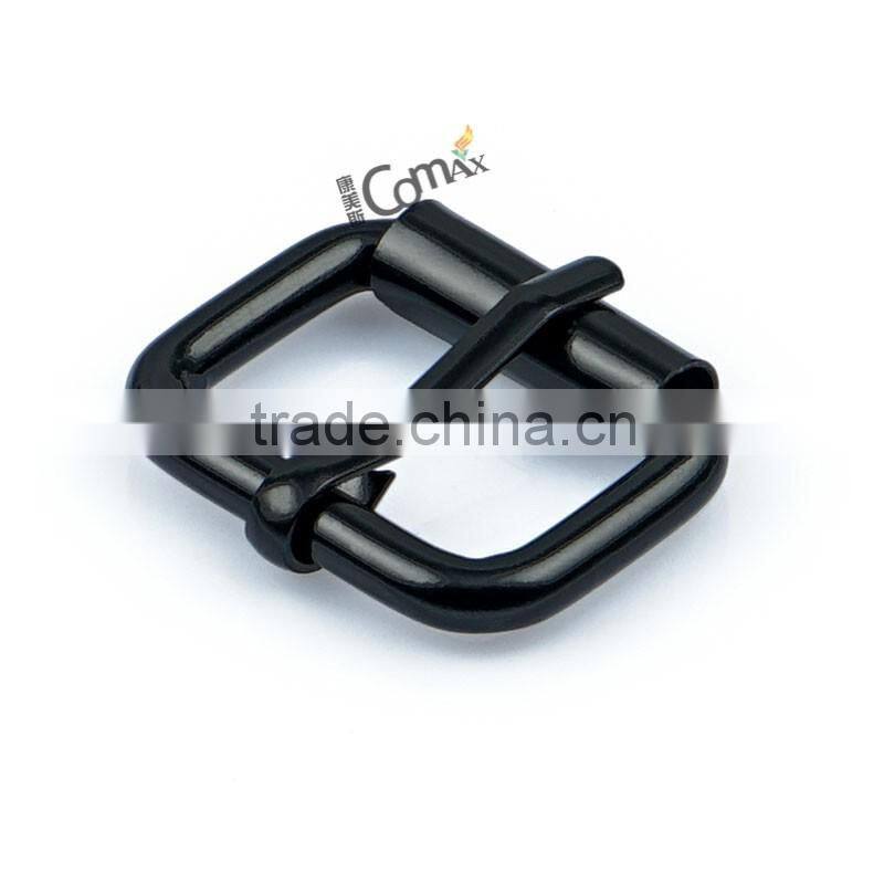 Roller metal black nickel-free belt buckle