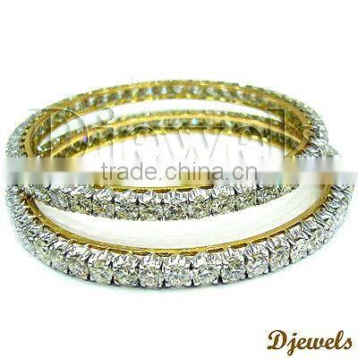 Solitaire Gold Bangles, Bangles, Solitaire Jewellery