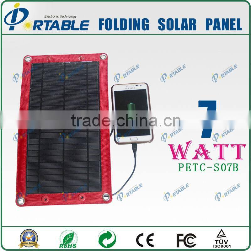 7W Folding Solar Panel solar charger for GPS