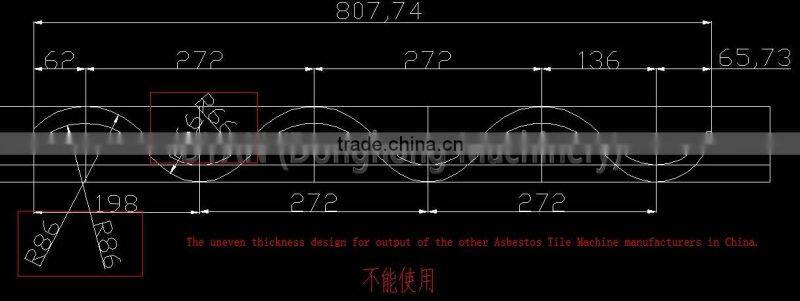 Main raw material Asbestos fiber and cement tile machine