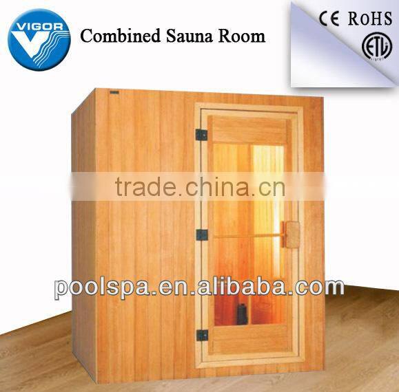 Full-body dry steam sauna equipment/detox sauna room combo/relax sauna room