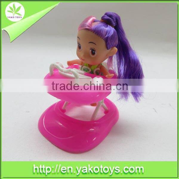 Cute mini doll set with common bathing pool for children