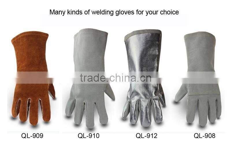 Custom logo winter cheap leather industrial gloves