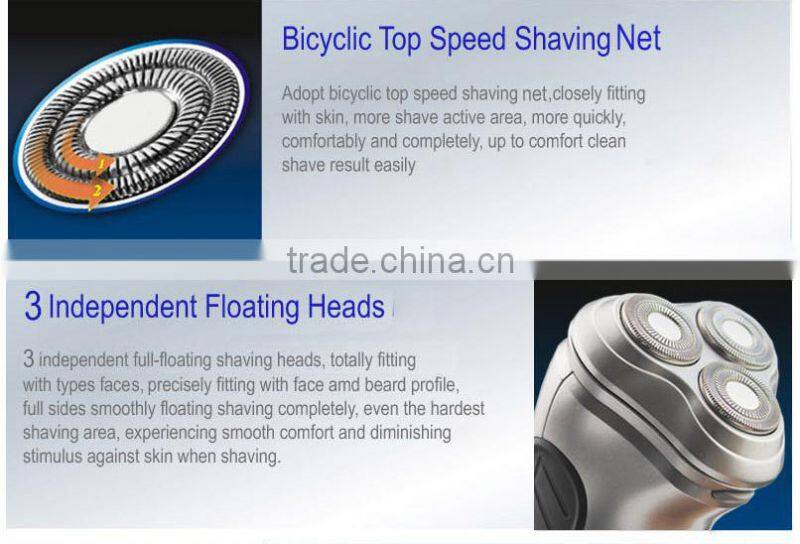Three Independent Floating Heads Men Shaver Machine