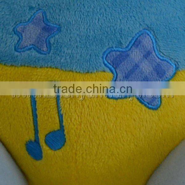 Stuffed white dairy cow&Educational toys&round mini plush cow