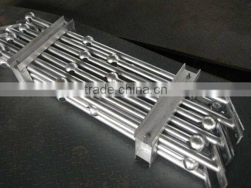 Galvanized ball joint handrail stanchions