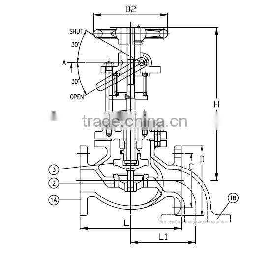 Marine Cast Steel Quick Closing Valve JIS F7399 10K