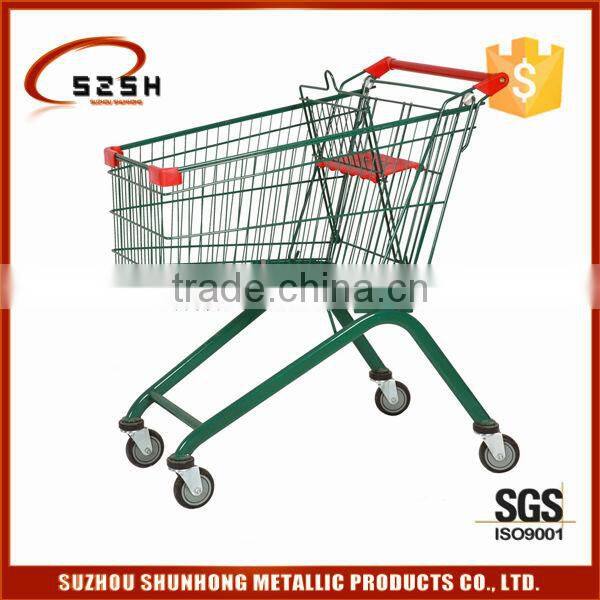 shopping carry cart with painted base and basket