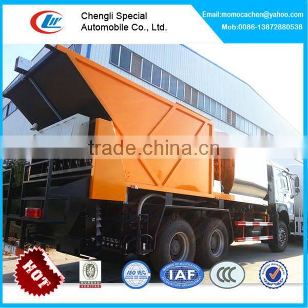 New howo 6x4 asphalt synchronous chip sealer,asphalt gravel chip sealer with camera