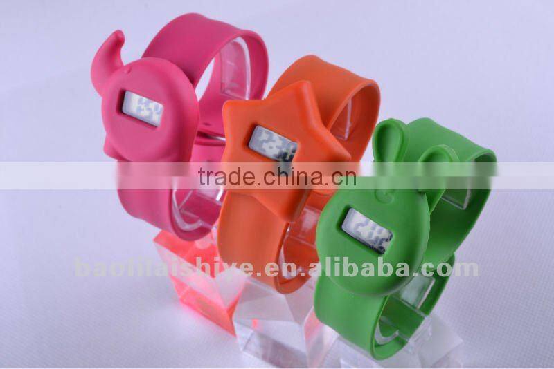 kids silicone slap digital watches