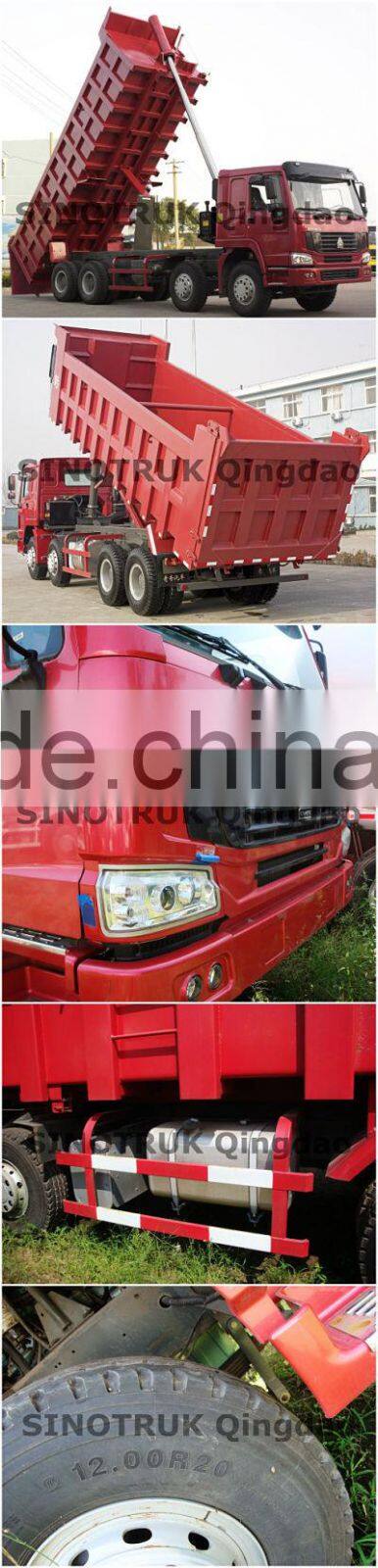China Sinotruk dump truck brand HOWO 8*4 loading 30T