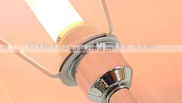 Blue color artistic glass silver plated hardware base floor lamp