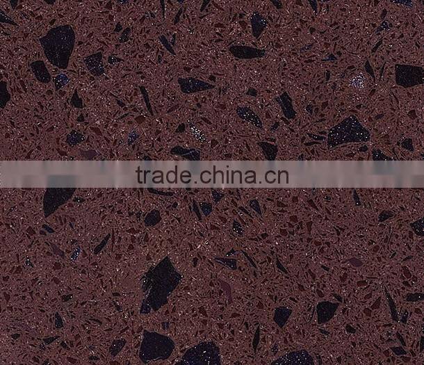 Hot sell Crystal shining blue quartz stone,quartz surface