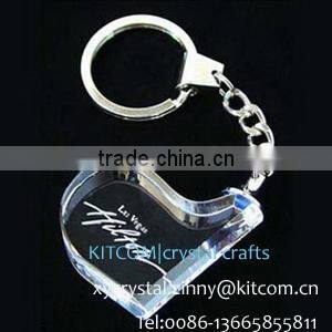 unique christmas socks shape crystal key chain