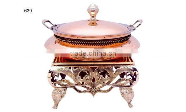 food warmer chaffing dish/Indian brass chafing dish/copper chafing dish