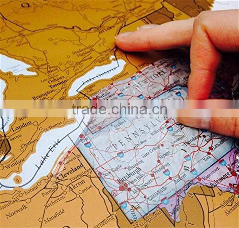 Scratch USA Scratch off places you travel America (US) Detailed cartography including US States