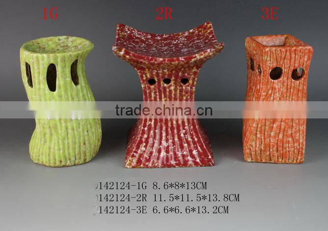 creative blue,red and green color ceramic candle holder