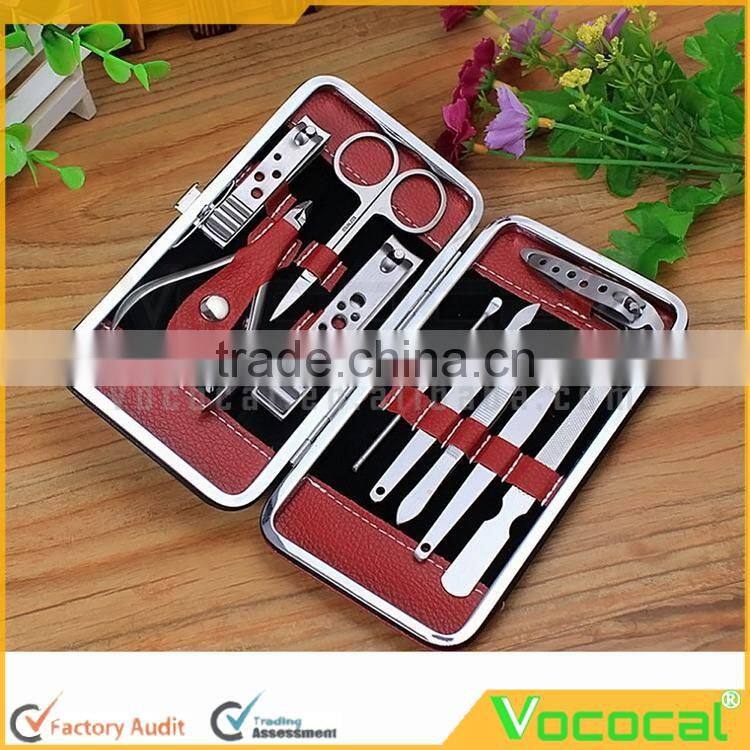 10 PCS Stainless Steel Manicure Pedicure Ear Pick Nail Clippers Set Kit Nail Care Set
