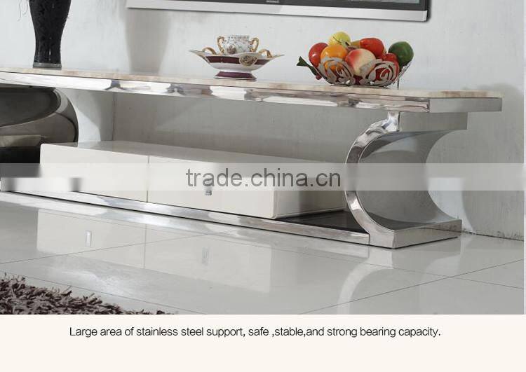 Wholesale High Quality Home Furniture Stainless Steel TV Stand Modern E395