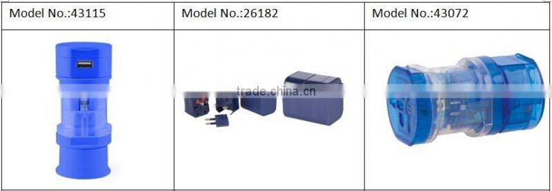 Hot Selling Worldwide Dual USB unversal plug in adapter