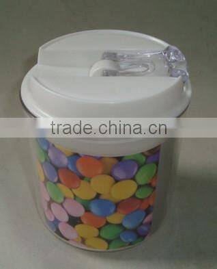 0.5L round shape airtight plastic container for food