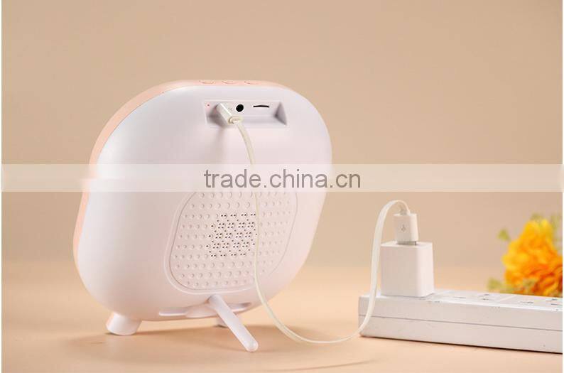 New Cool Multi-functional Makeup Mirror With Bluetooth Speaker LED Light Clock Support Mobile Phone Charging