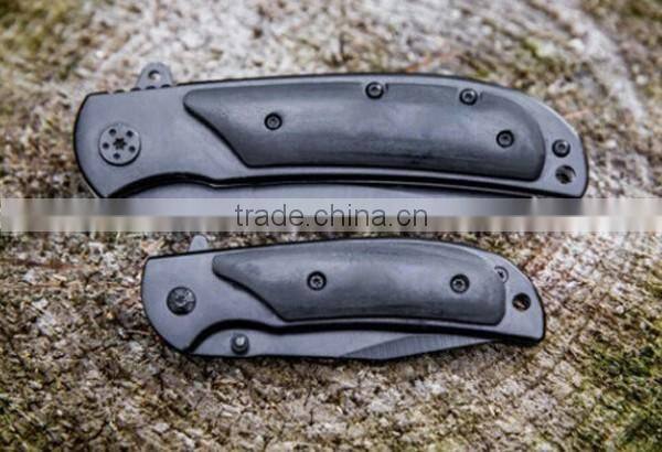 OEM Pocket Survival Camping Knife With Wooden Handle