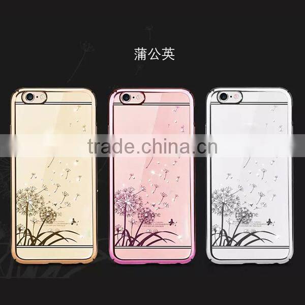 Wholesale Diamond Electroplate TPU Mobile Phone Case For iPhone 6 6Plus