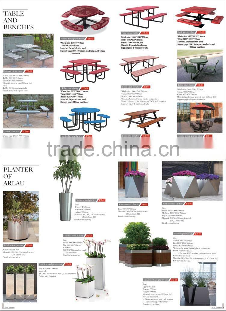 Arlau Rectangular Top Outdoor Table Vintage,Coffee Table Antique Style,Outdoor Round Table With Hole For Outdoor Umbrella