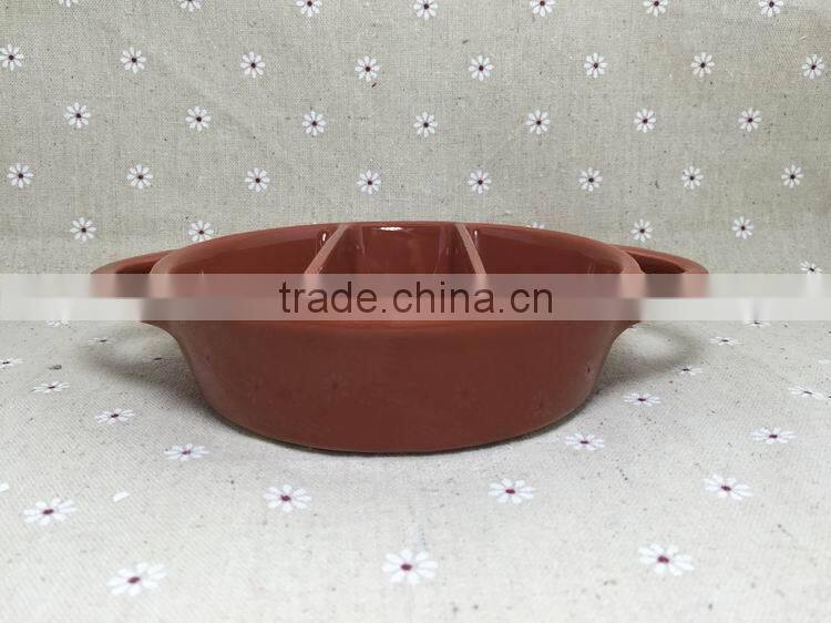2015 high quality chinese grids plate ceramic Meat Plate
