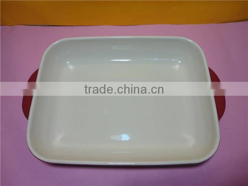 High quality wholesale red ceramic glossy glaze plate