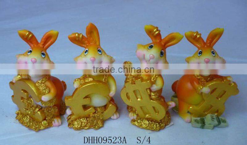 Hand painted resin sculpture with standing-resin woman sculpture-clear resin statue-resin bird